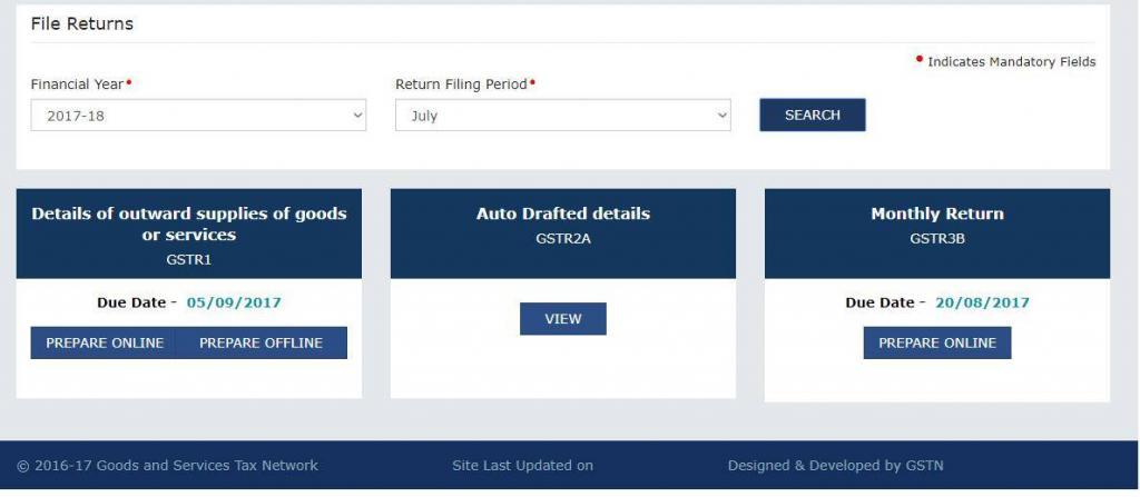 GSTR 3B Government Portal