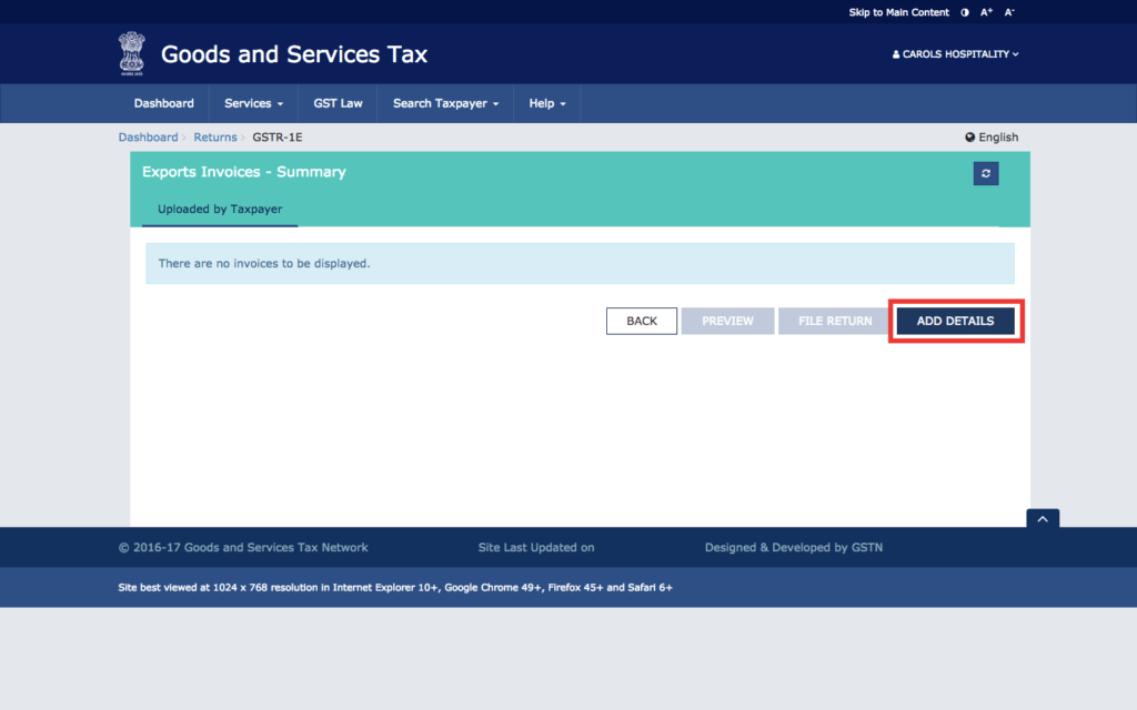 Table-6A in GSTR-1