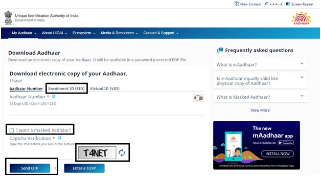 Download Aadhaar Card