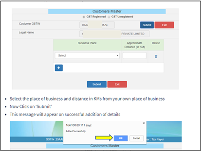 how to manage masters on e-way bill portal - 2