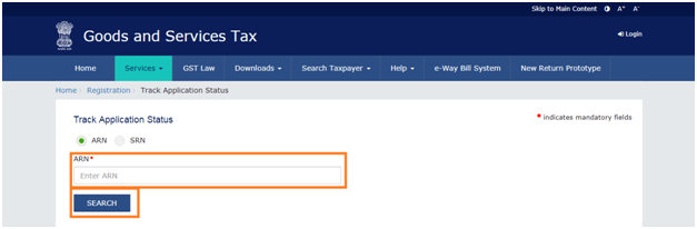 Track GST ARN Status